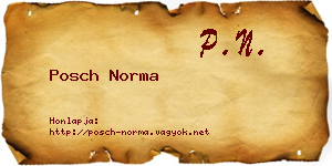 Posch Norma névjegykártya